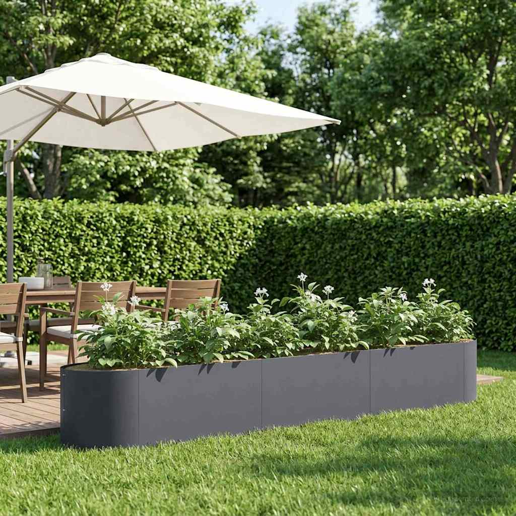 vidaXL Cama de Jardín Elevada Gris antracita 300 x 40 x 40 cm Acero