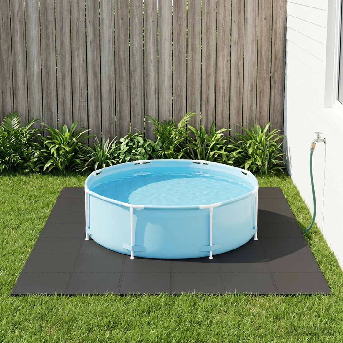 vidaXL Tapete para piscina 40 uds. Negro 14,4 m² Espuma EVA