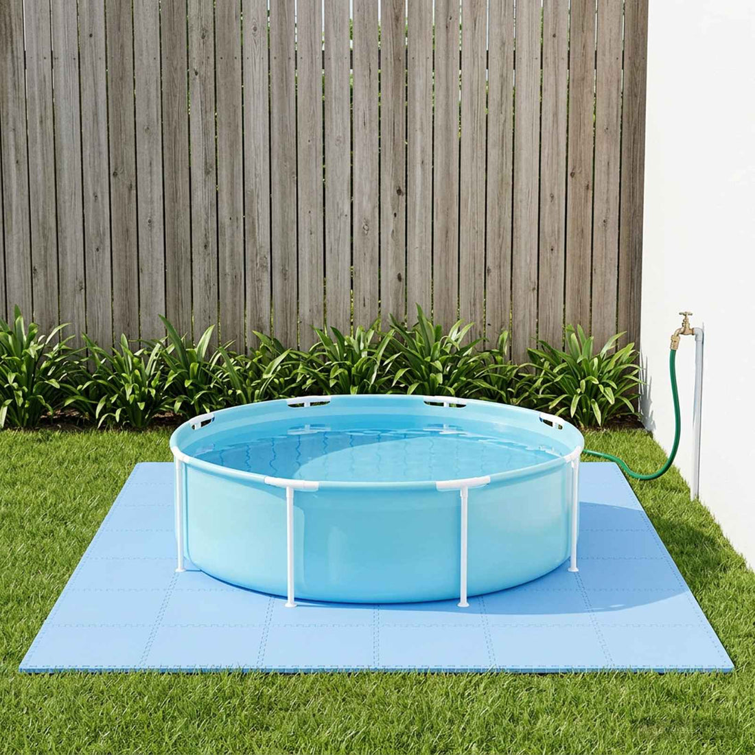 vidaXL Tapete para piscina 50 uds. Azul 18 m² Espuma EVA
