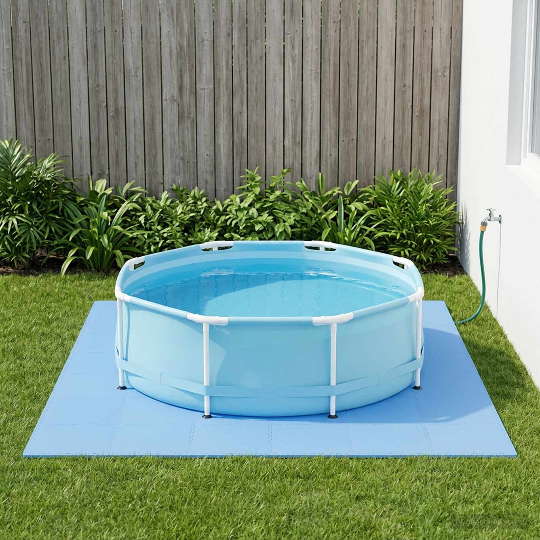 vidaXL Tapete para piscina 12 uds. Azul 4,32 m² Espuma EVA