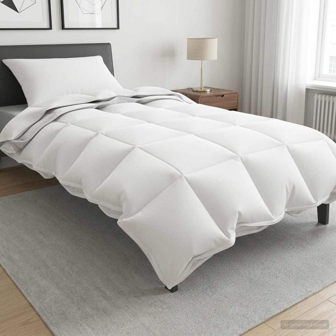 vidaXL Juego de Edredón para Todo el Año 2 uds. 135 x 200 cm Blanco