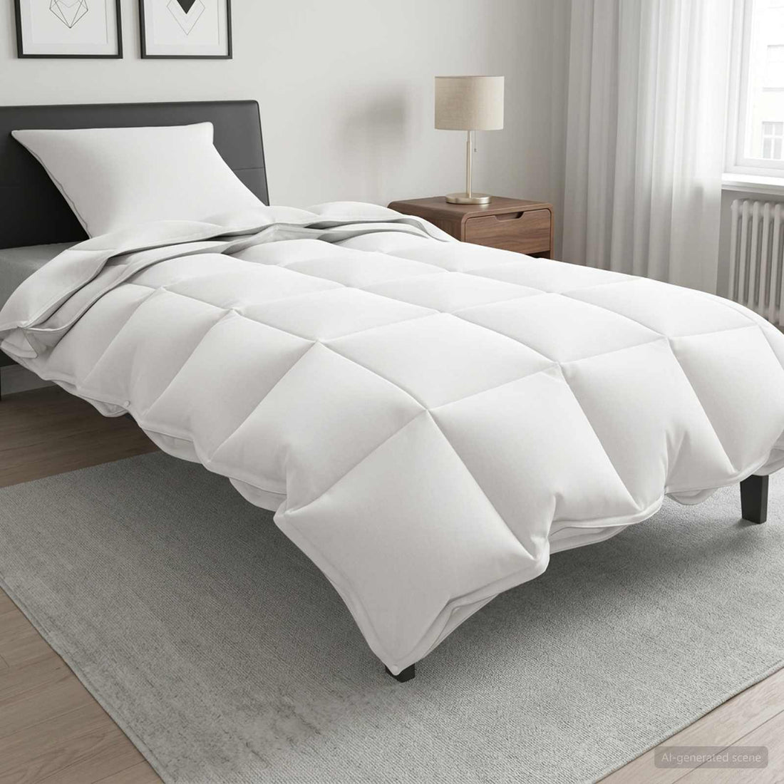vidaXL Juego de Edredón para Todo el Año 2 uds. 135 x 200 cm Blanco
