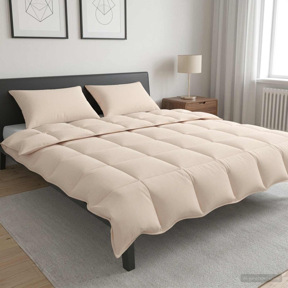 vidaXL Juego de Edredón 2 uds. 200 x 200 cm 250 gsm Kapok natural