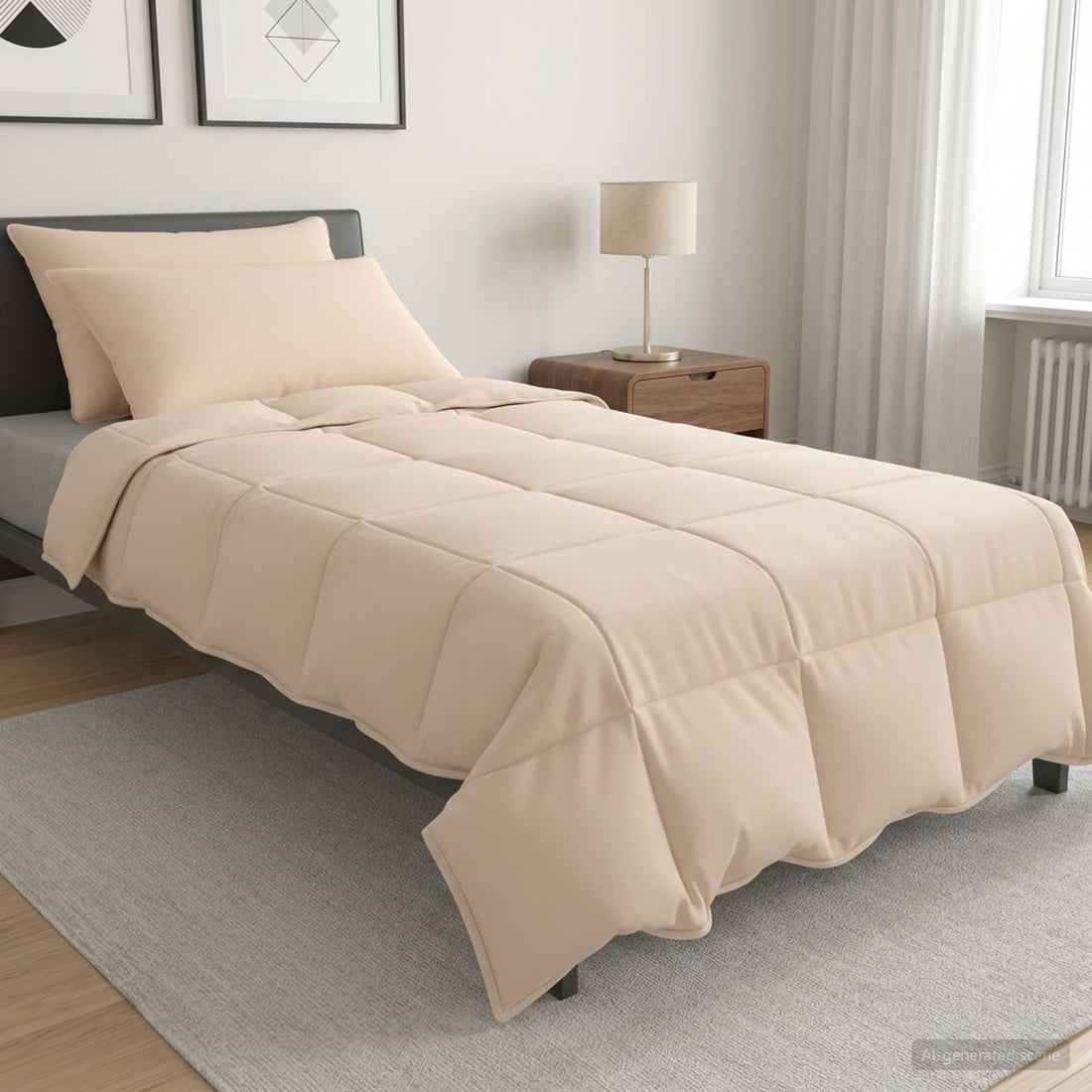 vidaXL Juego de Edredón 2 uds. 135 x 220 cm 250 gsm Kapok natural