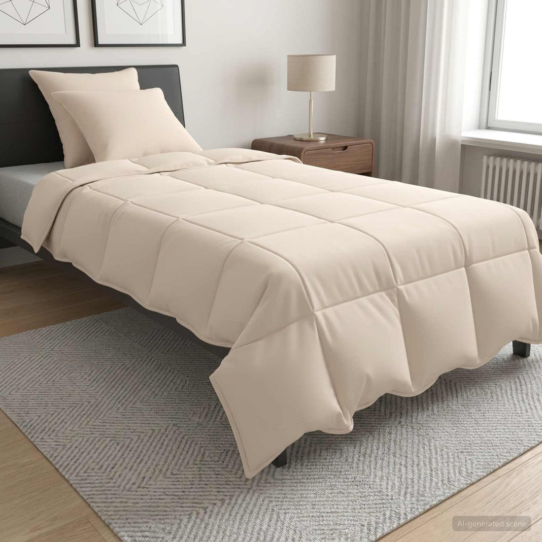 vidaXL Juego de Edredón 2 uds. 140 x 220 cm 250 gsm Kapok natural