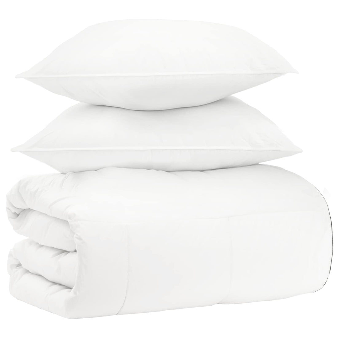 vidaXL Juego de Edredón 3 uds. Blanco Bambú