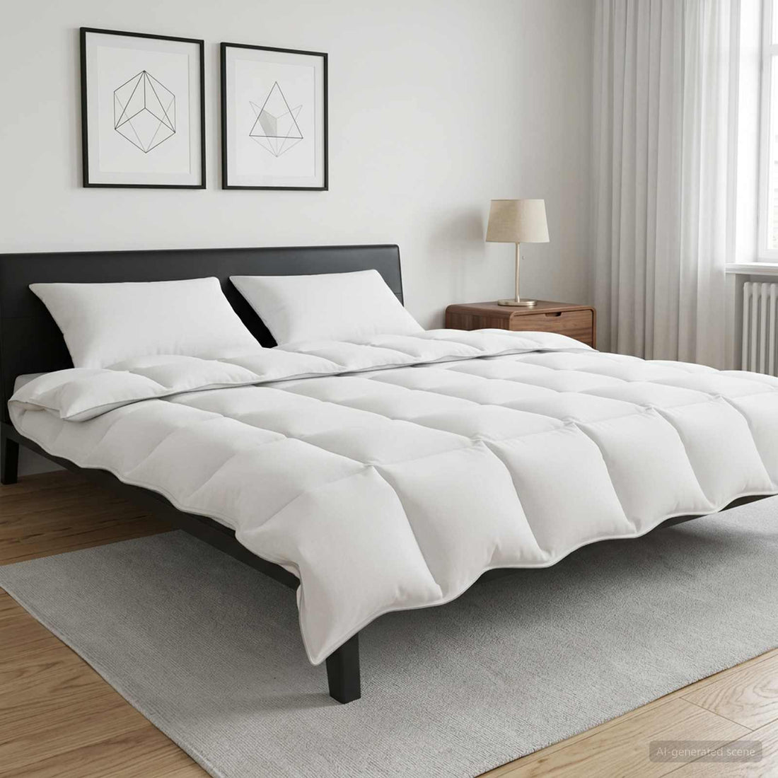 vidaXL Juego de Edredón 2 uds. 200 x 200 cm Verano 150 gsm Blanco
