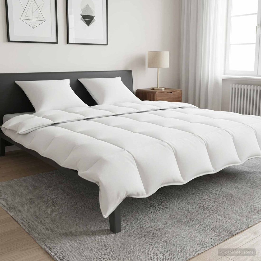 vidaXL Juego de Edredón 2 uds. 200 x 200 cm Verano 150 gsm Blanco