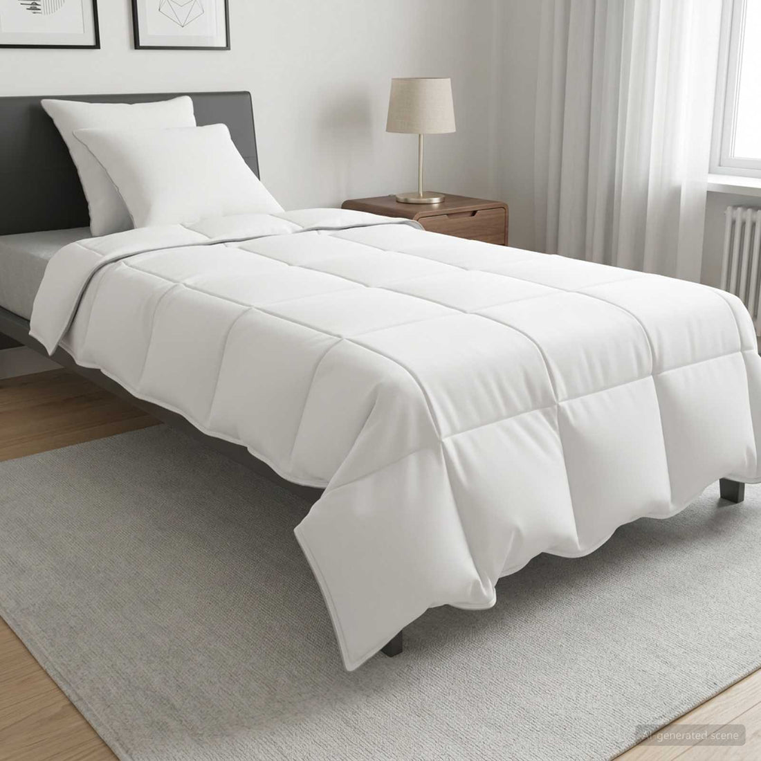 vidaXL Juego de Edredón 2 uds. 140 x 220 cm Verano 150 gsm Blanco