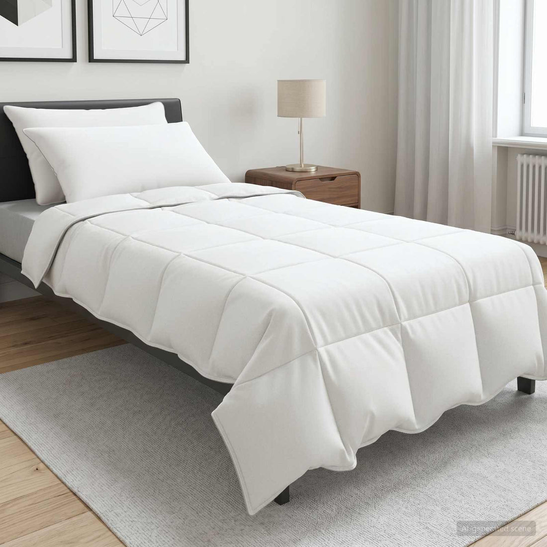vidaXL Juego de Edredón 2 uds. 140 x 220 cm Verano 150 gsm Blanco