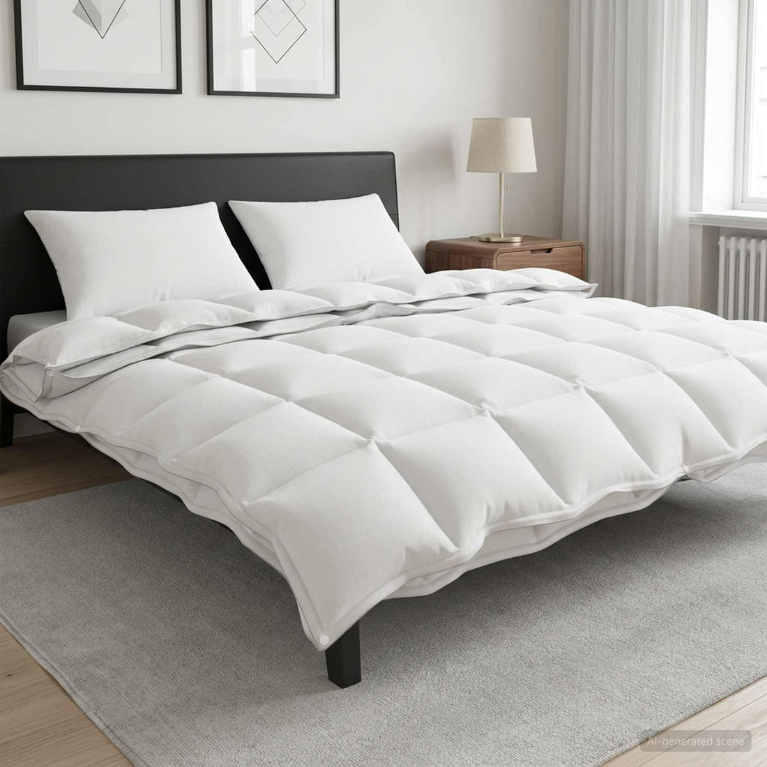 vidaXL Juego de Edredón 3 uds. 240 x 220 cm Todas las estaciones Bambú