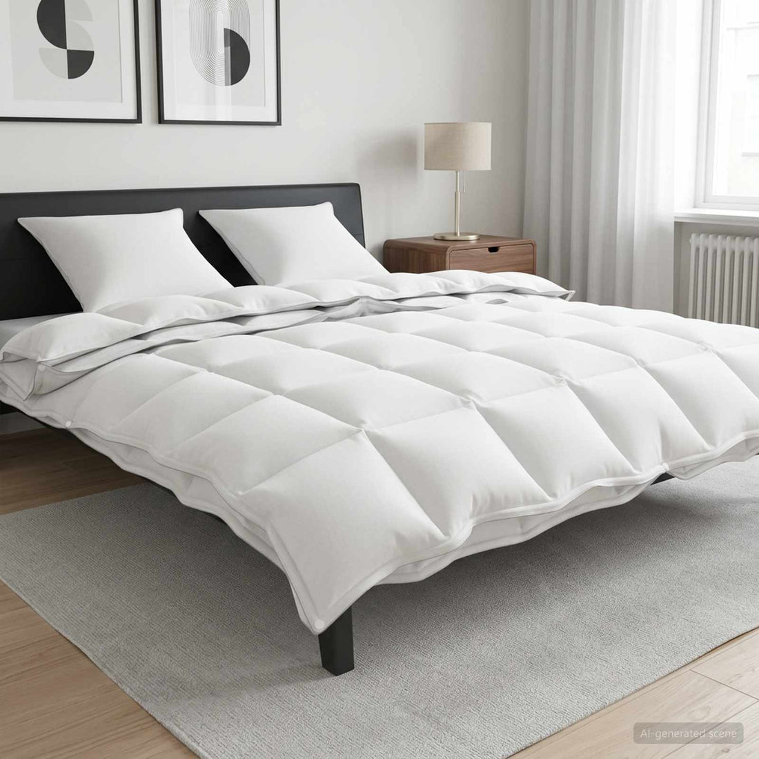 vidaXL Juego de Edredón 3 uds. 240 x 220 cm Todas las estaciones Bambú