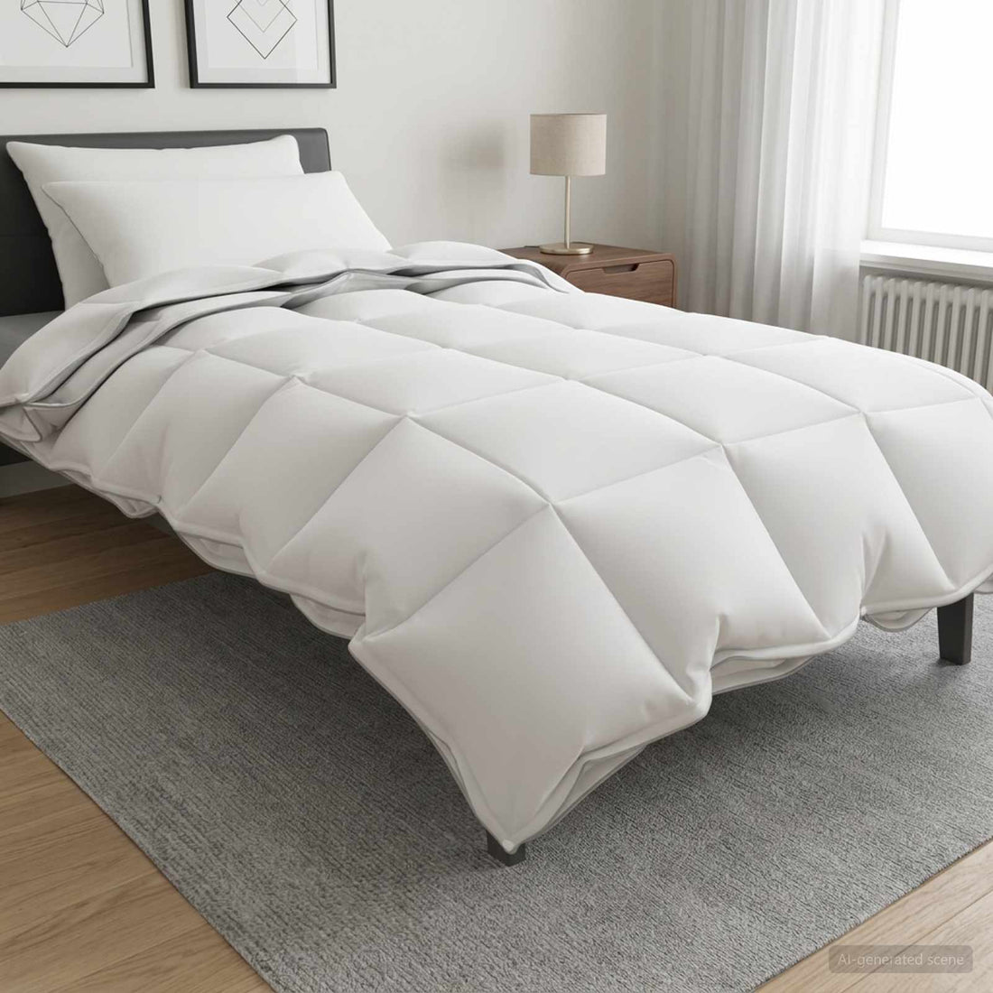 vidaXL Juego de Edredón 3 uds. 140 x 220 cm Todas las estaciones Bambú