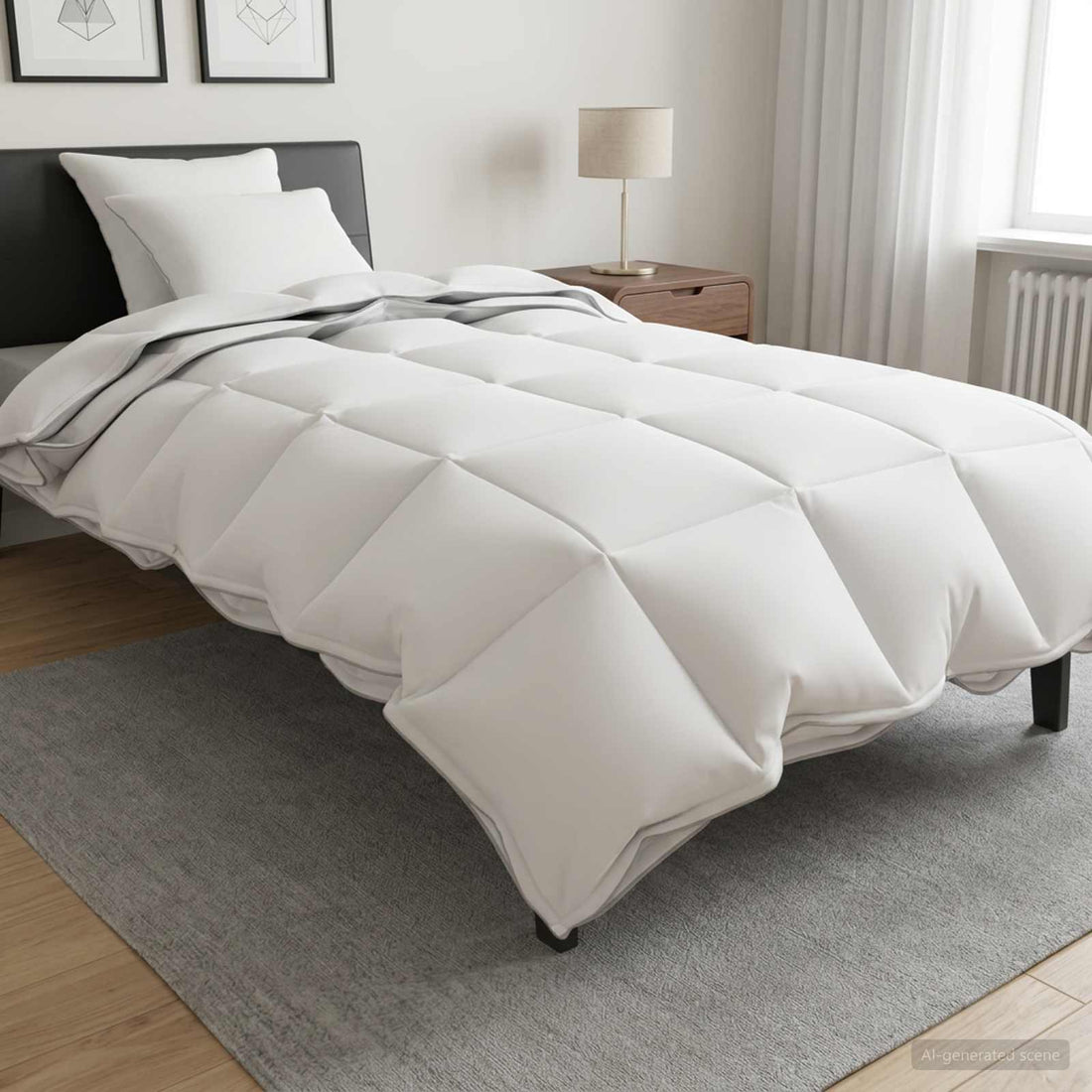 vidaXL Juego de Edredón 3 uds. 155 x 220 cm Todas las estaciones Bambú