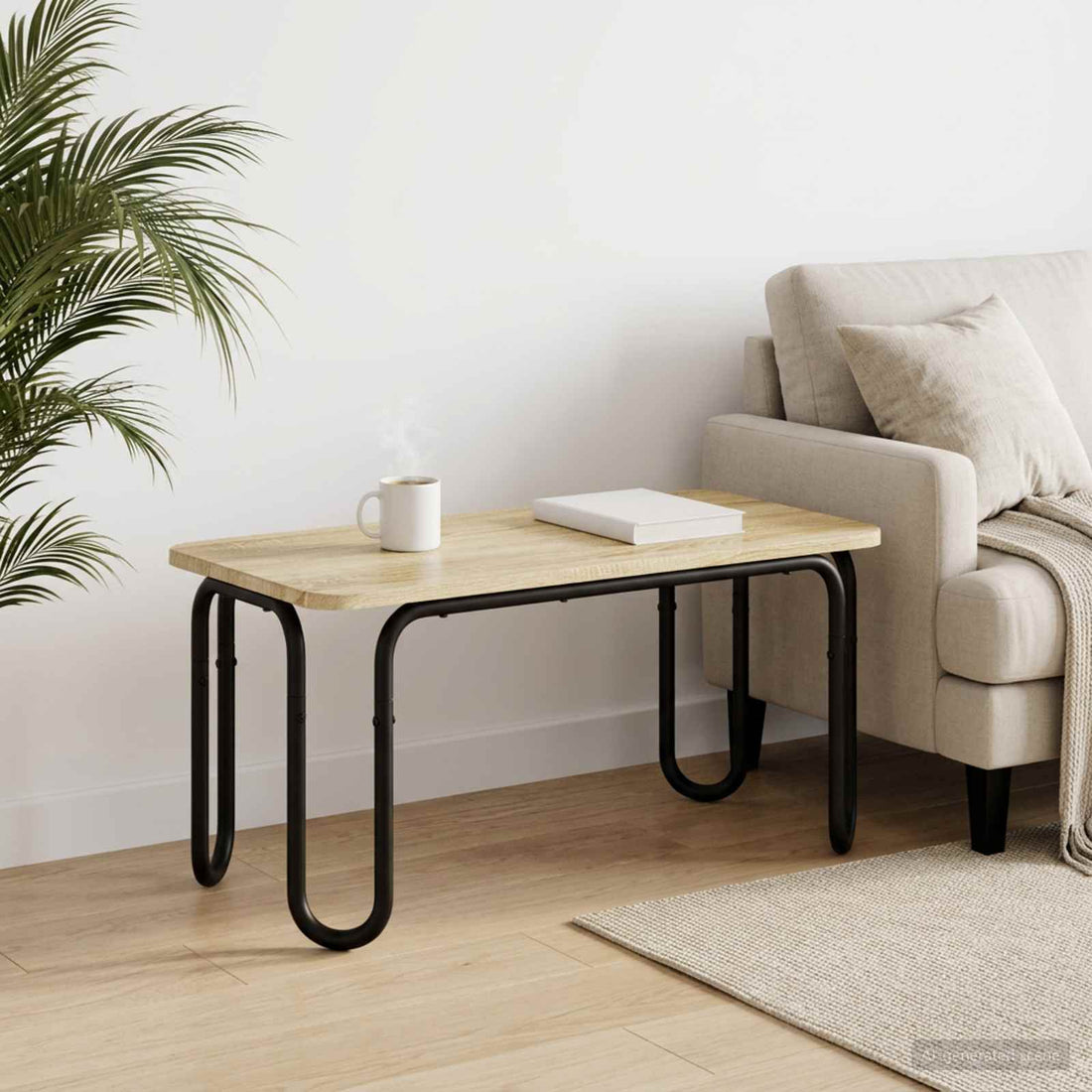 vidaXL Mesa de centro Roble Sonoma 79,5 x 40 x 36 cm