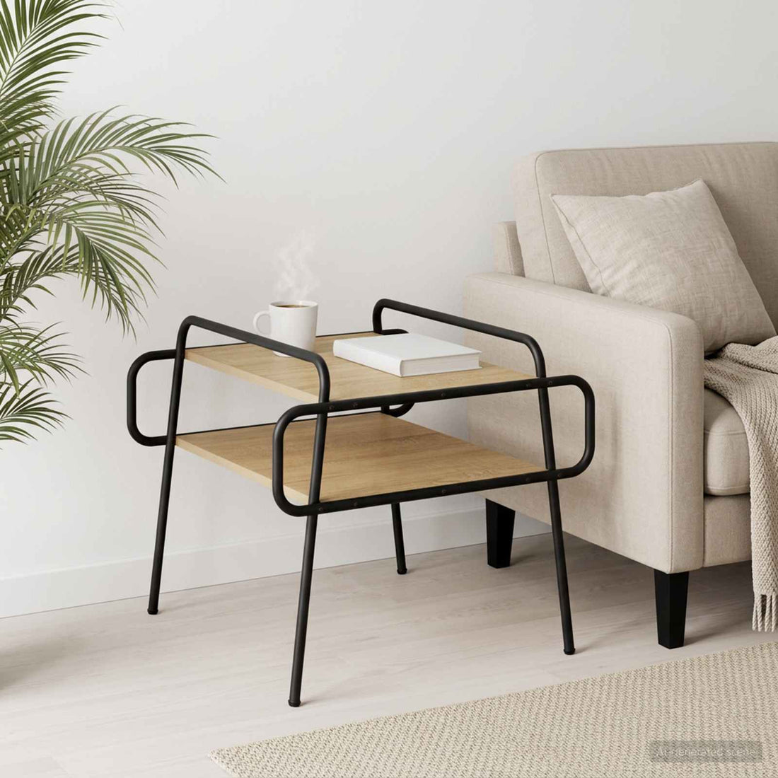 vidaXL Mesa de centro Roble Sonoma 60 x 60 x 51 cm