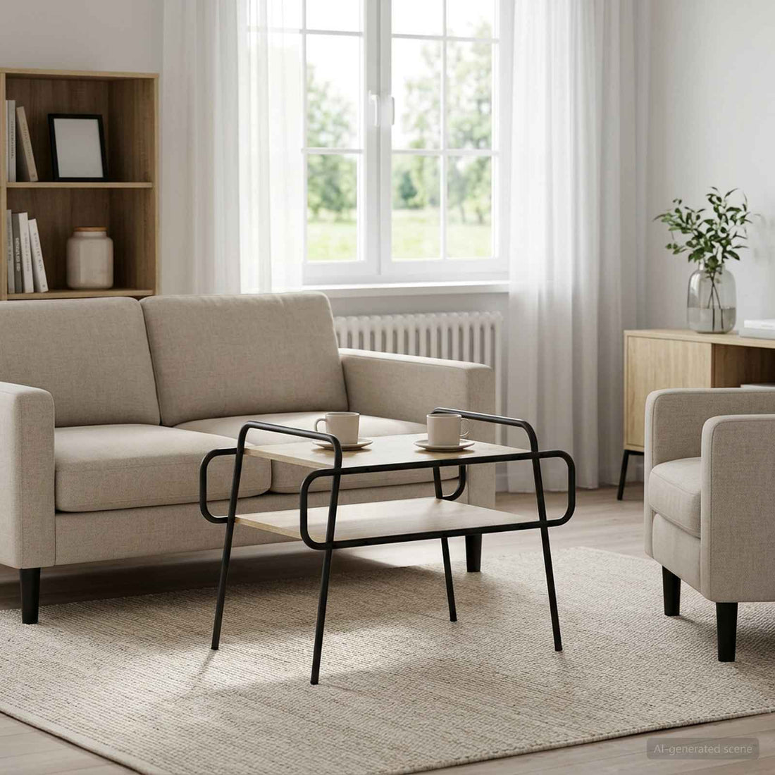 vidaXL Mesa de centro Roble Sonoma 70 x 50 x 51 cm