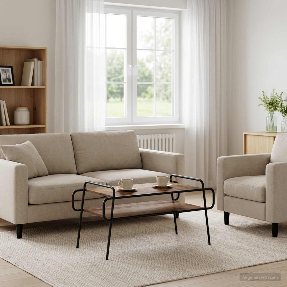 vidaXL Mesa de centro Madera envejecida 100 x 50 x 51 cm