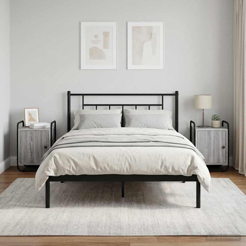 vidaXL Mesa de noche 2 uds. Sonoma gris Madera de ingeniería