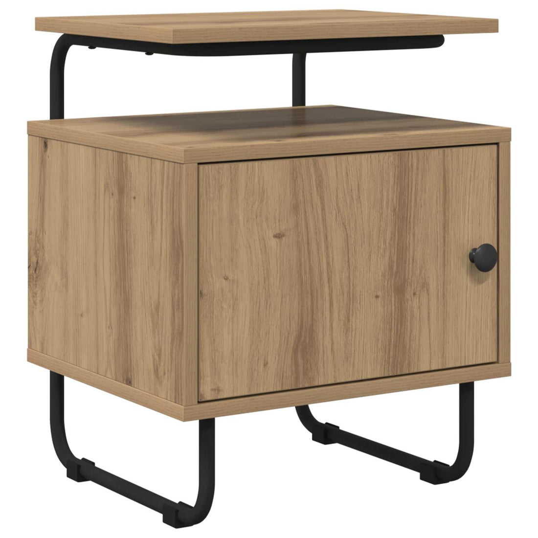 vidaXL Mesa de noche Roble artisan Madera de ingeniería