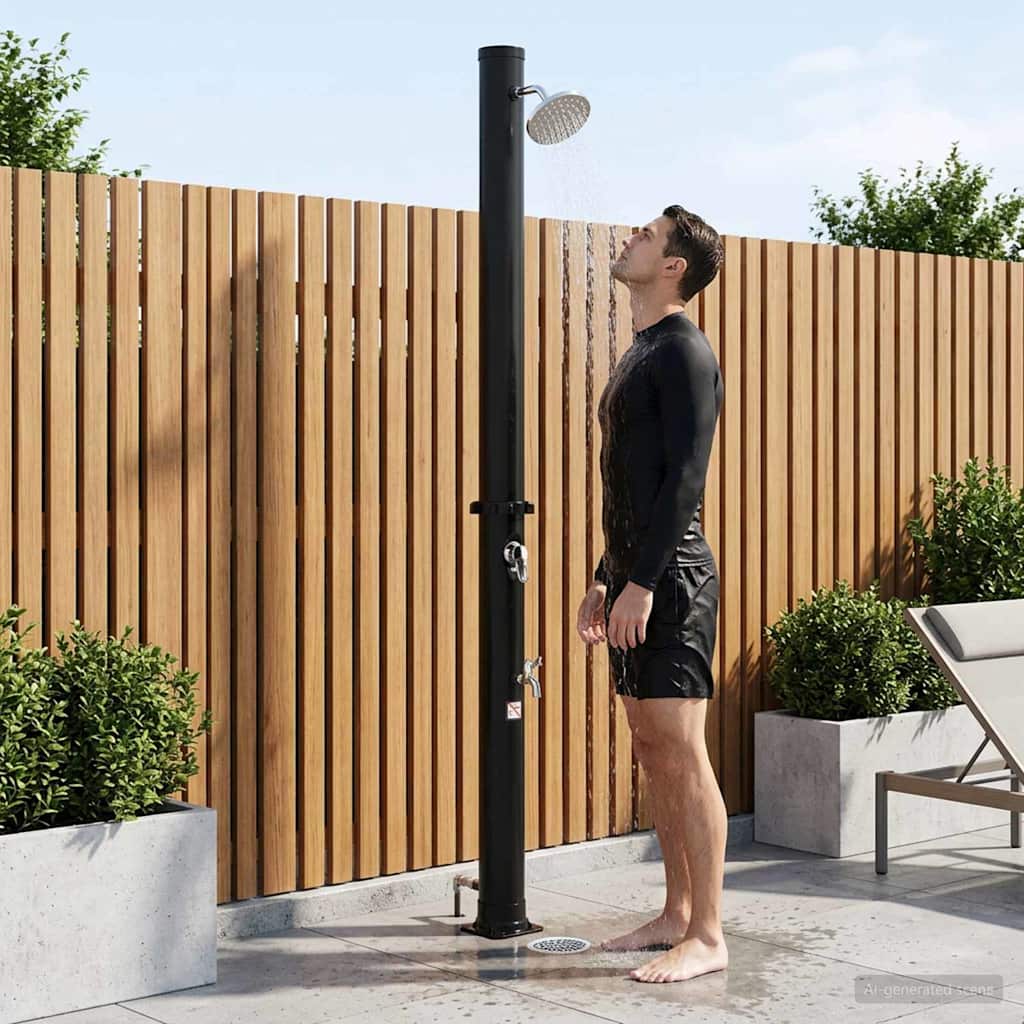 vidaXL Ducha solar con cabezal de ducha y grifo 20 l