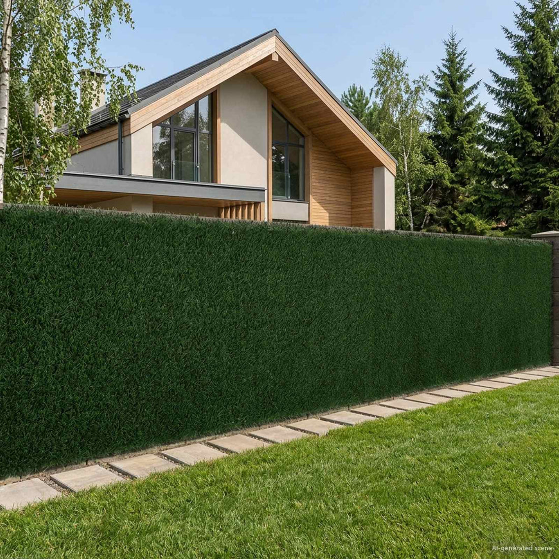 vidaXL Cerca Artificial Verde oscuro 1 x 4 m PVC y Acero