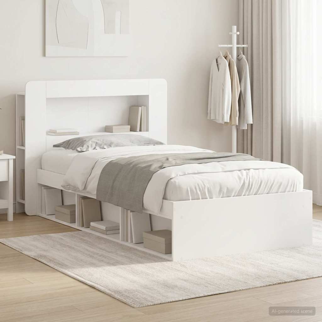 vidaXL Estructura de cama con almacenamiento Blanco 100 x 200 cm