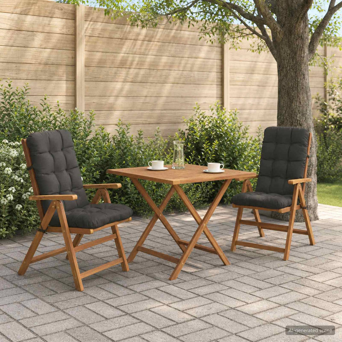 vidaXL Cojines para Sillas de Respaldo Alto en 2 Piezas VIANEN 2 pcs