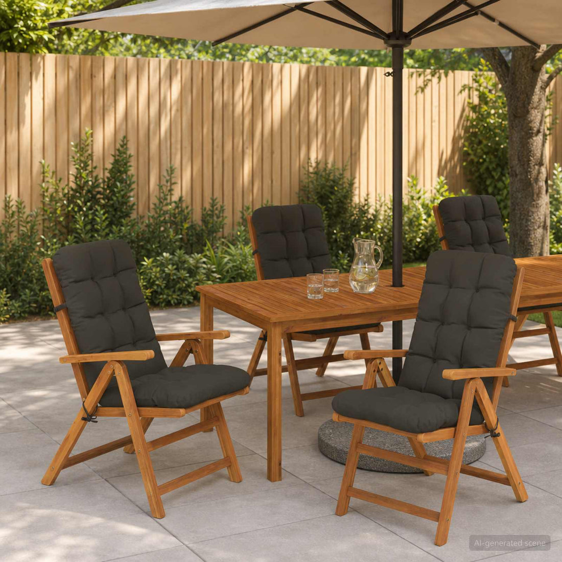 vidaXL Cojines para Sillas de Respaldo Alto en 4 Piezas VIANEN 4 pcs