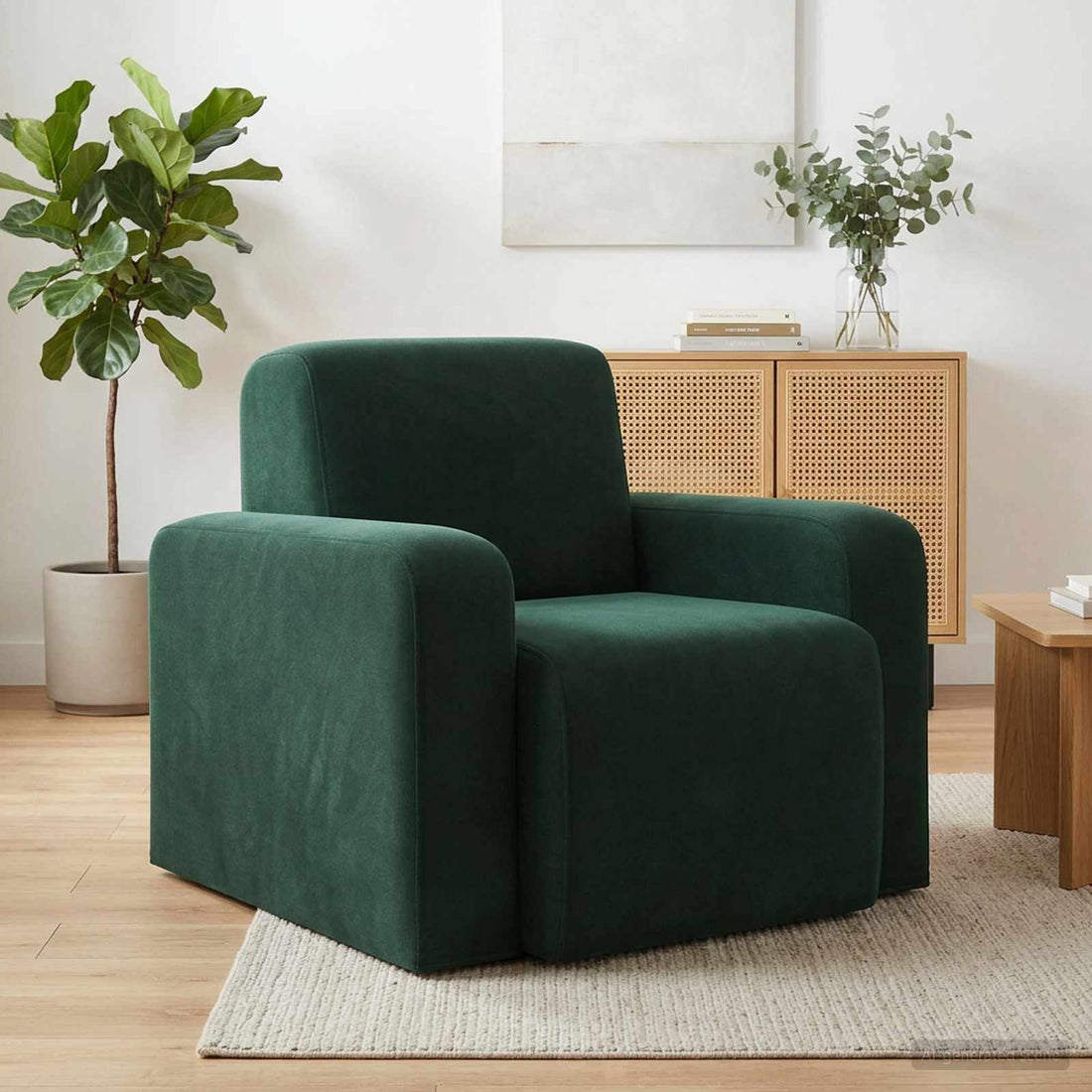 vidaXL Sillón Verde oscuro Terciopelo