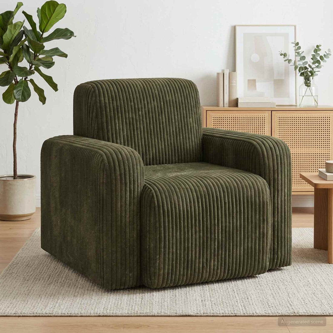 vidaXL Sillón Verde pana