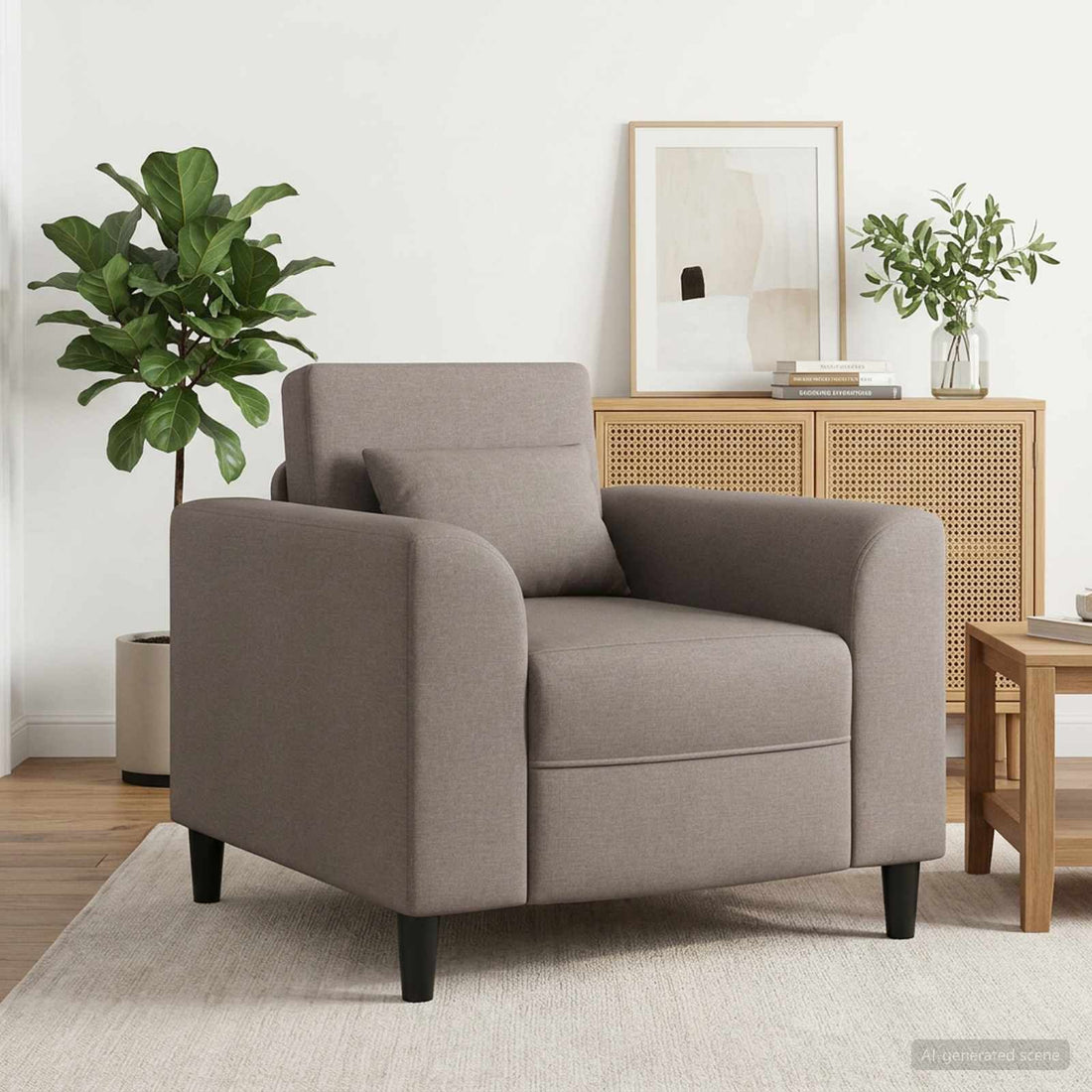 vidaXL Sillón Topo Tela