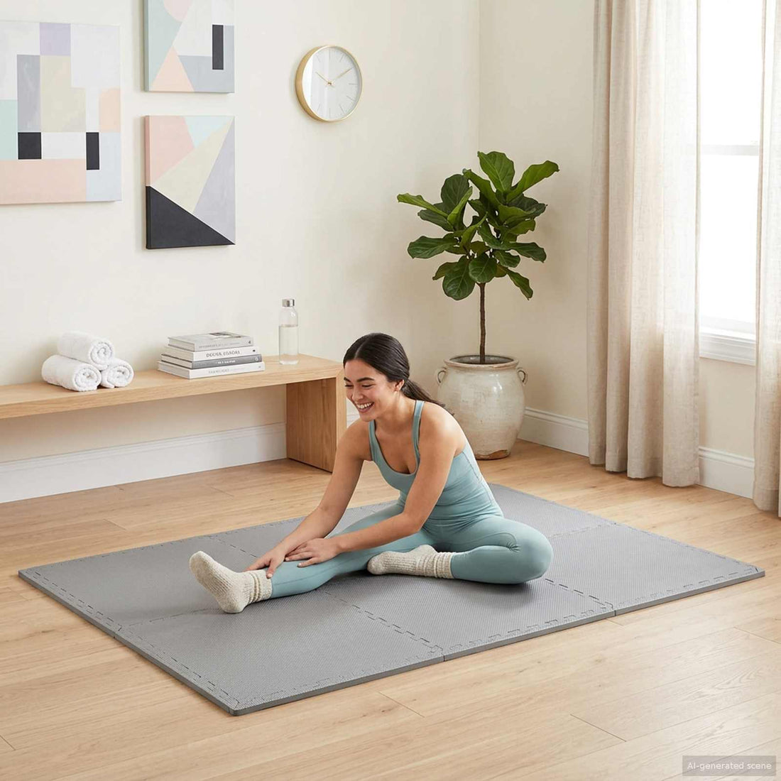 vidaXL Alfombrillas de Piso 50 uds. Gris 18 m² Espuma EVA