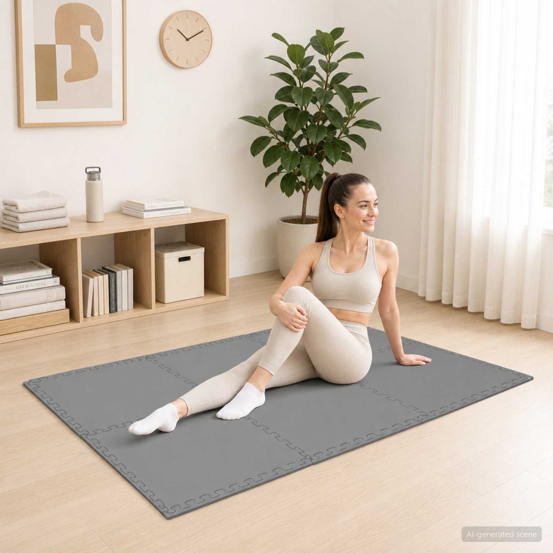 vidaXL Alfombrillas de Piso 24 uds. Gris 8,64 m² Espuma EVA