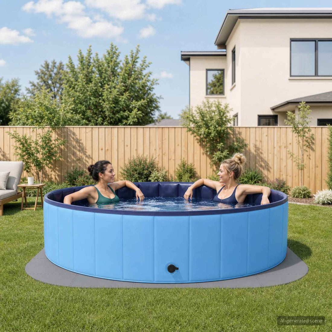 vidaXL Tapete para piscina 25 uds. Ø 292 cm Redondo Espuma EVA Gris