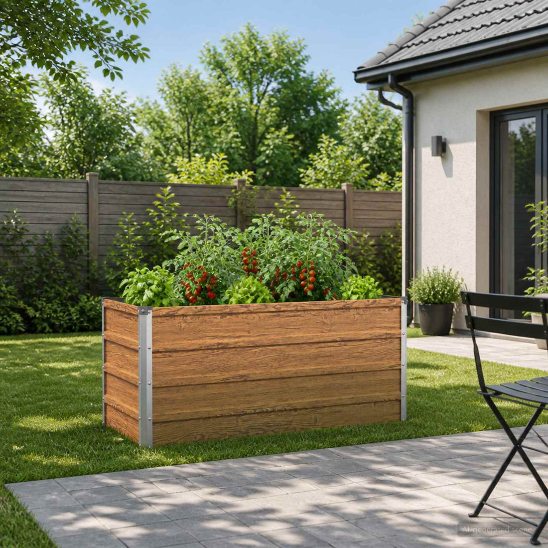 vidaXL Cama de Jardín Elevada Madera Marrón 100 x 40 x 55 cm