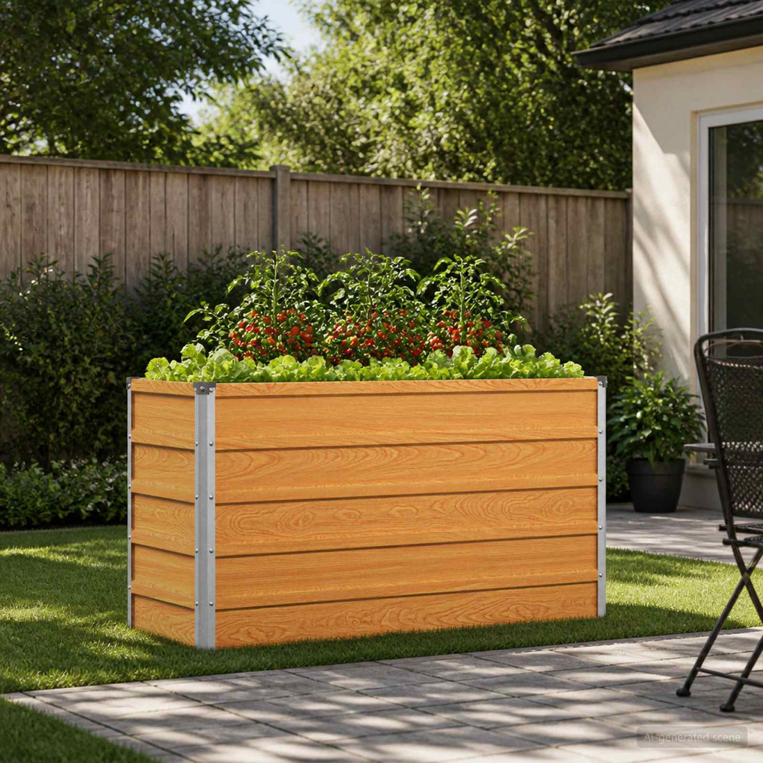 vidaXL Cama de Jardín Elevada Natural 100 x 40 x 55 cm