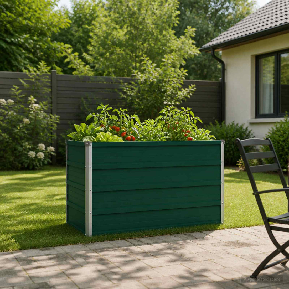 vidaXL Cama de Jardín Elevada Verde 100 x 40 x 55 cm