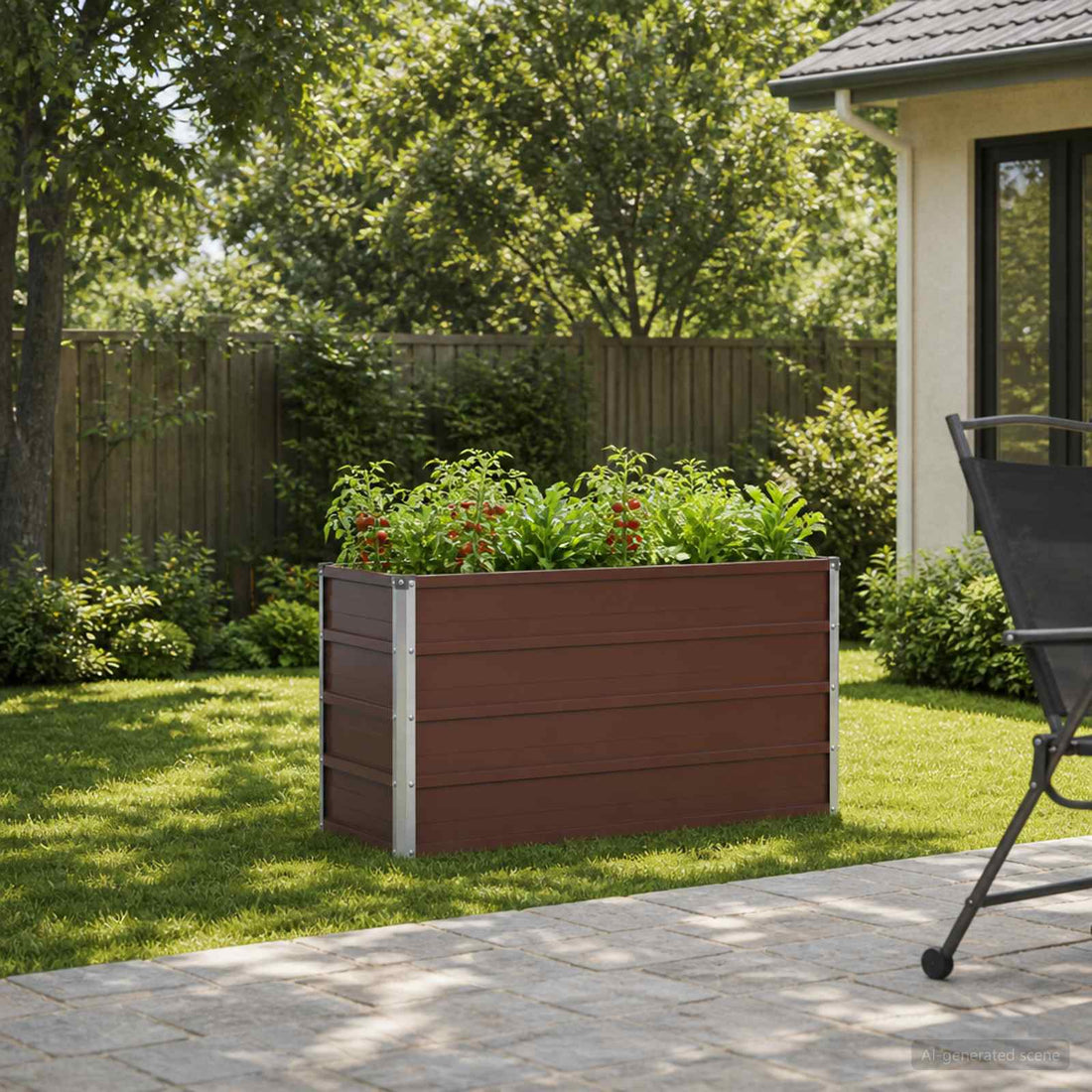 vidaXL Cama de Jardín Elevada Marrón 100 x 40 x 55 cm