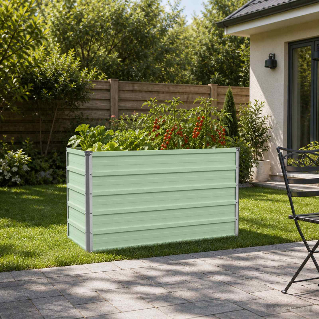vidaXL Cama de Jardín Elevada Verde Pastel 100 x 40 x 55 cm