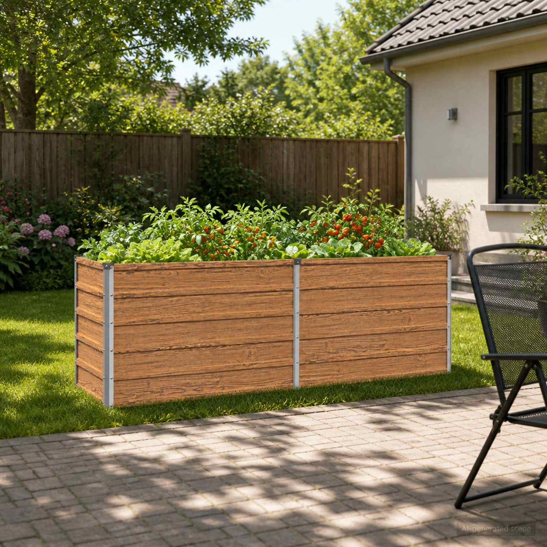 vidaXL Cama de Jardín Elevada Madera Marrón 160 x 40 x 55 cm