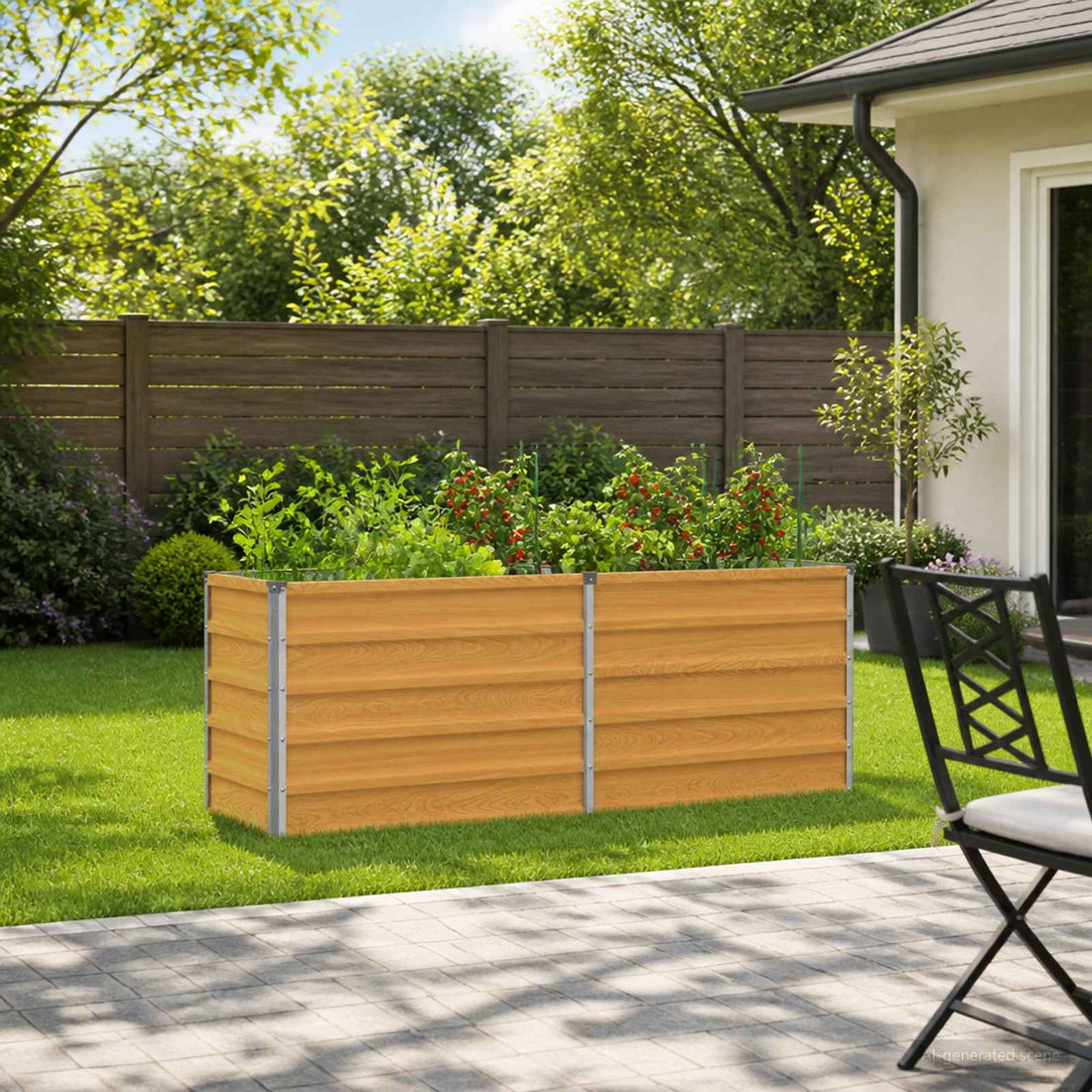 vidaXL Cama de Jardín Elevada Natural 160 x 40 x 55 cm