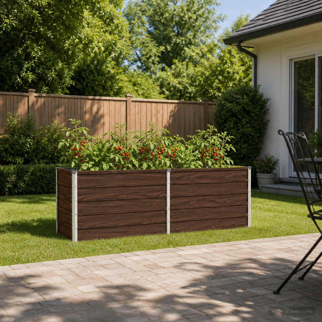 vidaXL Cama de Jardín Elevada Negro 160 x 40 x 55 cm