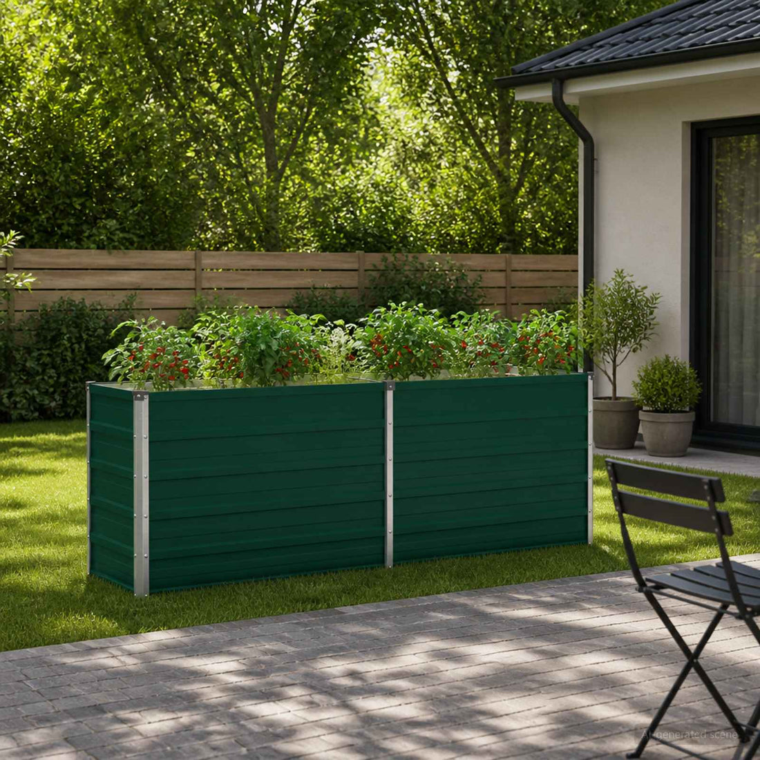 vidaXL Cama de Jardín Elevada Verde 160 x 40 x 55 cm