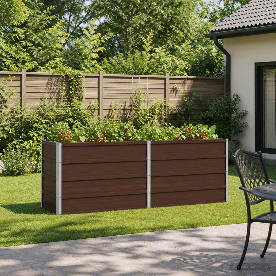 vidaXL Cama de Jardín Elevada Marrón 160 x 40 x 55 cm