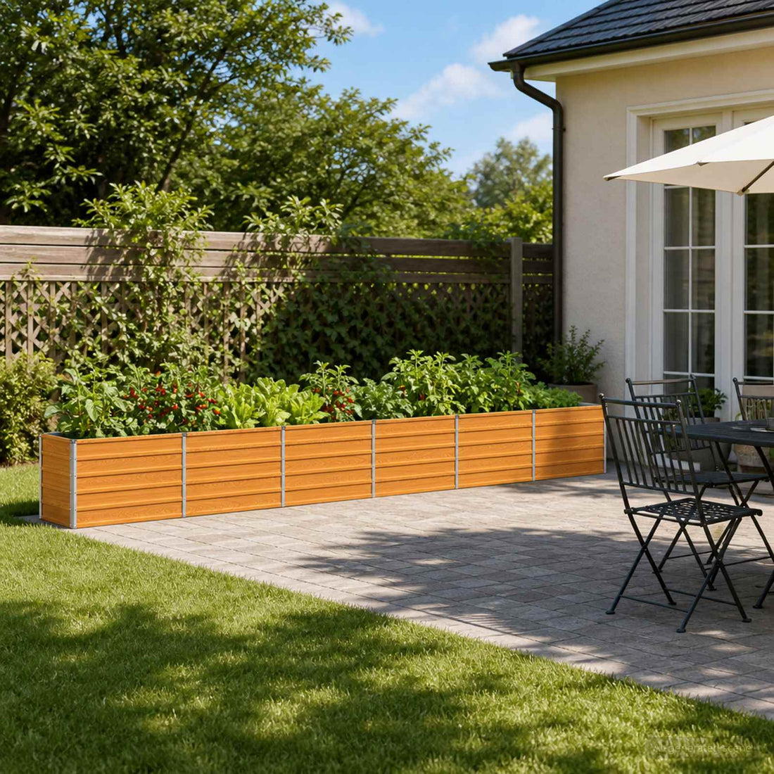 vidaXL Cama de Jardín Elevada Natural 480 x 40 x 55 cm