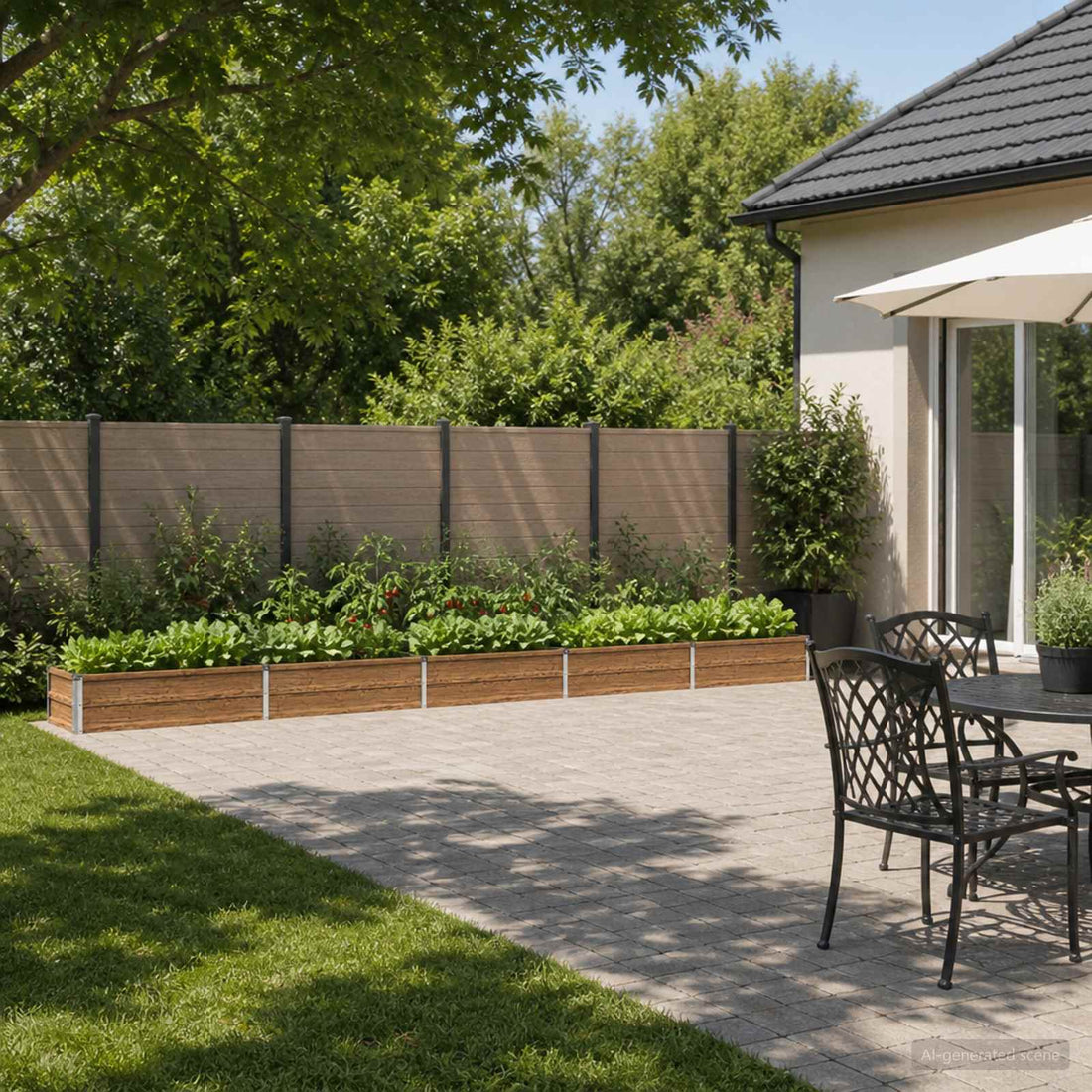 vidaXL Cama de Jardín Elevada Madera Marrón 400 x 40 x 24 cm