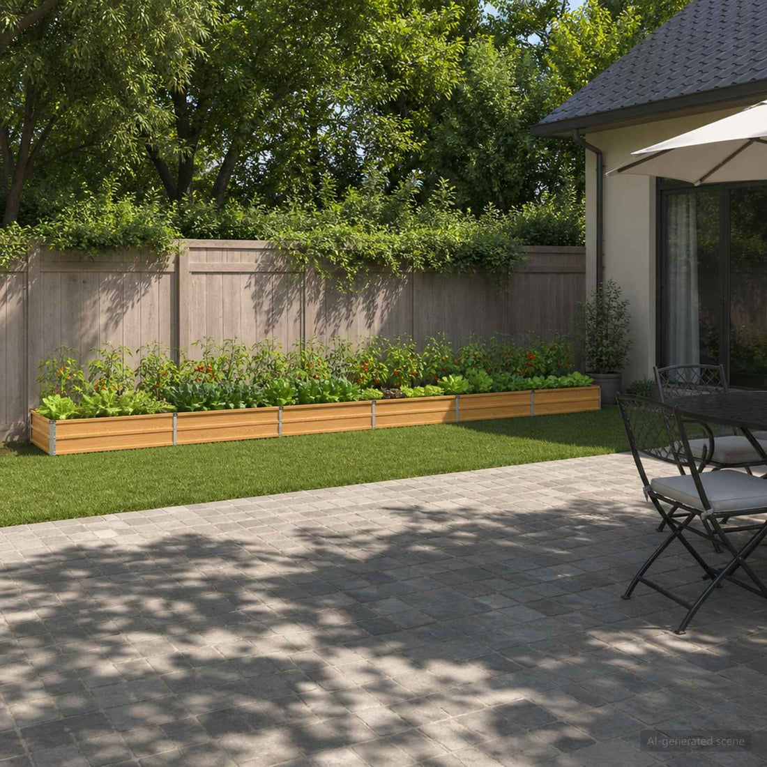 vidaXL Cama de Jardín Elevada Natural 480 x 40 x 24 cm