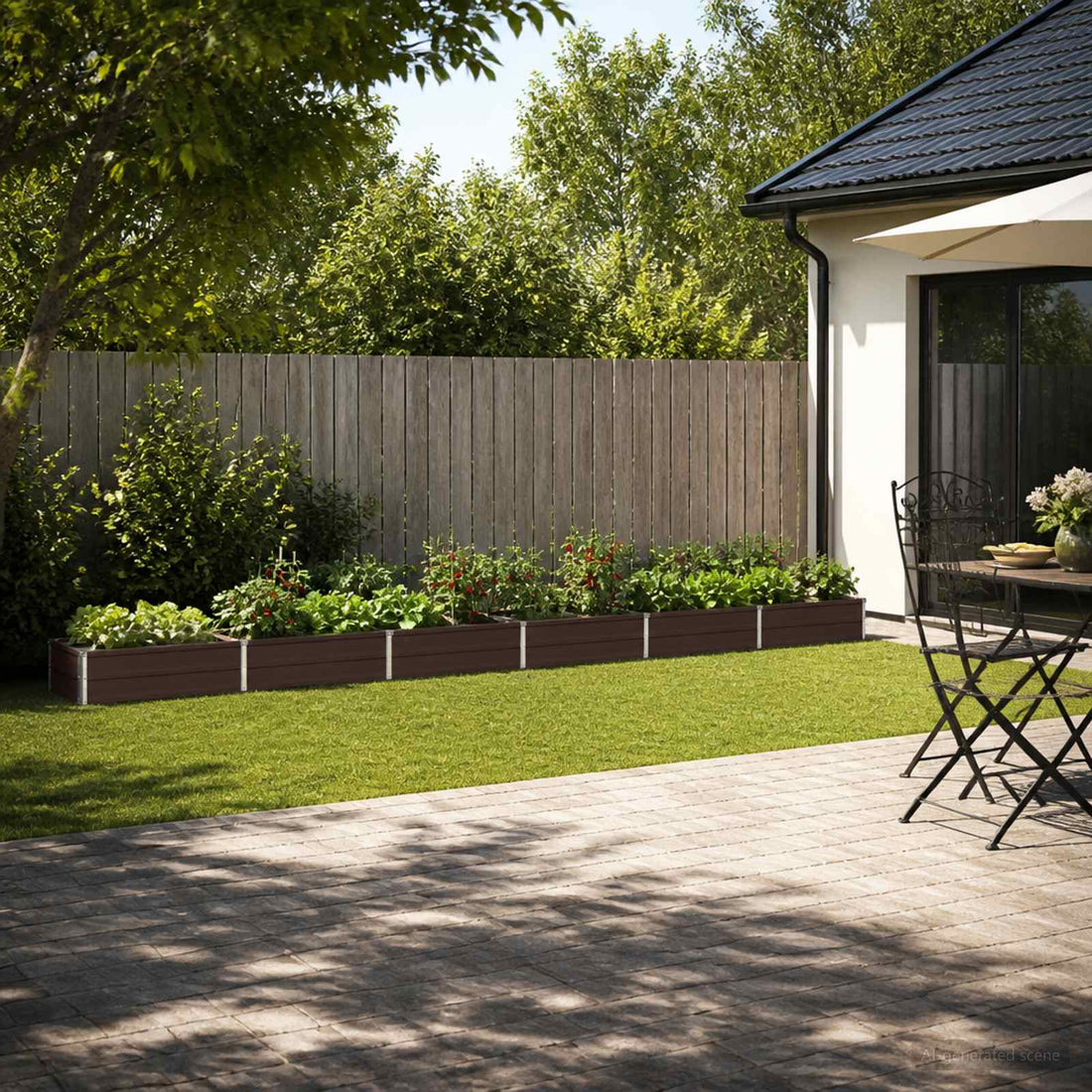 vidaXL Cama de Jardín Elevada Marrón 480 x 40 x 24 cm