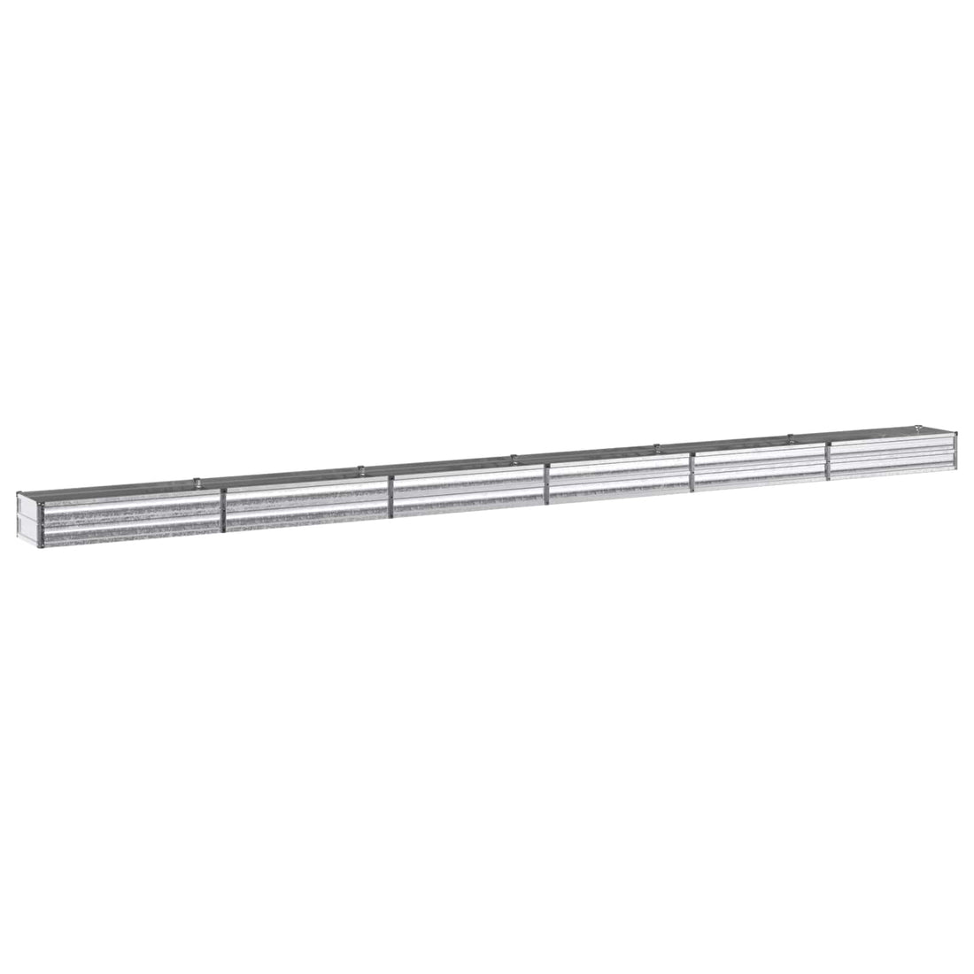 vidaXL Cama de Jardín Elevada Plateado 600 x 40 x 24 cm galvanizado
